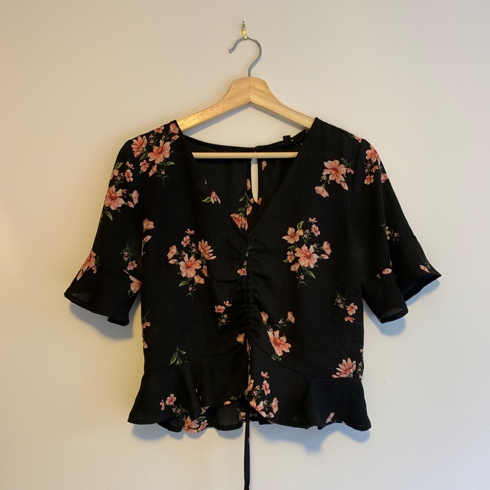Ruffled flower blouse